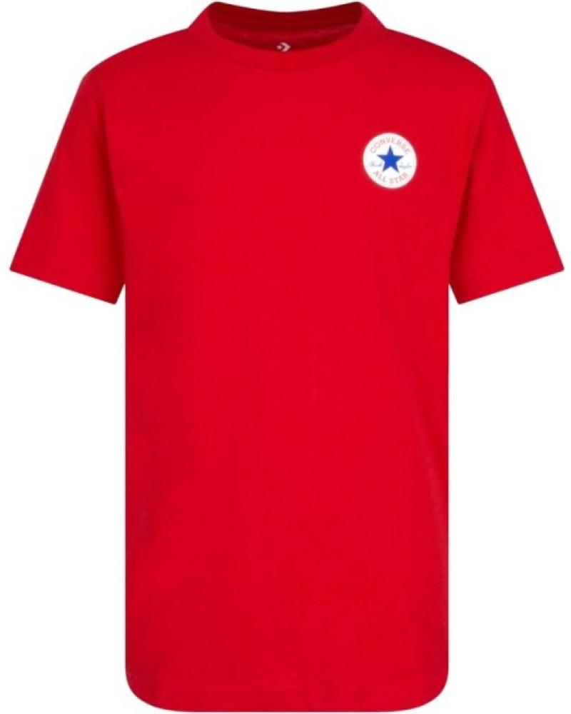 T-SHIRT CONVERSE SS PRINTED CTP LOGO TEE ROUGE À MANCHES COURTES ROJO