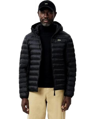 LACOSTE ESSENTIAL PADDED BLACK JACKET NEGRO