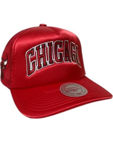 CAPPELLINO MITCHELL & NESS CHICAGO BULLS SATIN TRUCKER PIATTO ROSSO ROJO