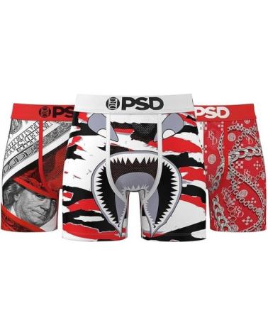 PSD MULTIPACK BOXERSHORTS CORE FIT FIRE RED MEHRFARBIG GEMUSTERT MULTICOLOR