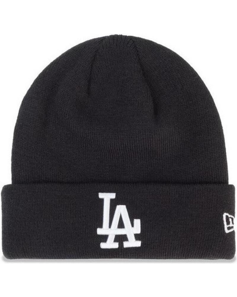 BERRETTO NEW ERA ESSENTIAL CUFF BEANIE LOS ANGELES DODGERS MLB NERO NEGRO