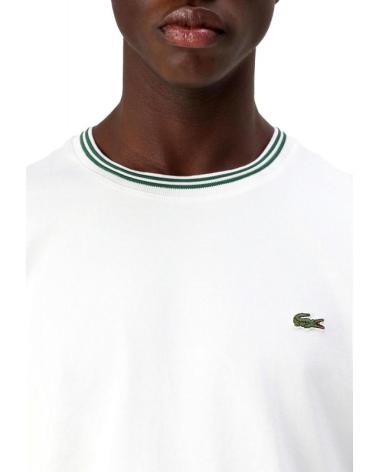 T-SHIRT LACOSTE RINGER BLANC BLANCO