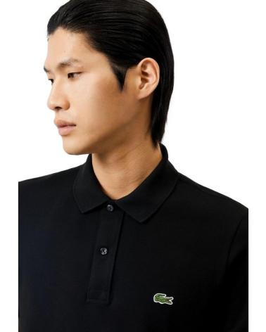 POLO LACOSTE SLIM FIT DE MANGA CORTA NEGRO NEGRO