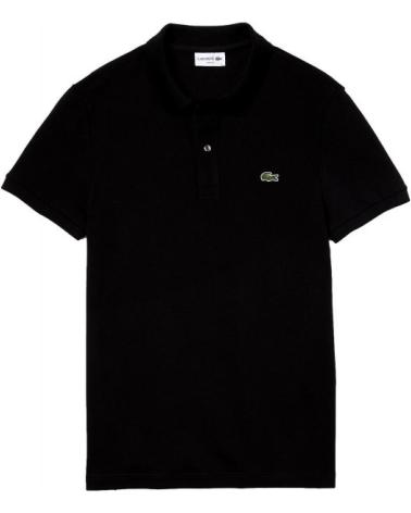 POLO LACOSTE SLIM FIT DE MANGA CORTA NEGRO NEGRO