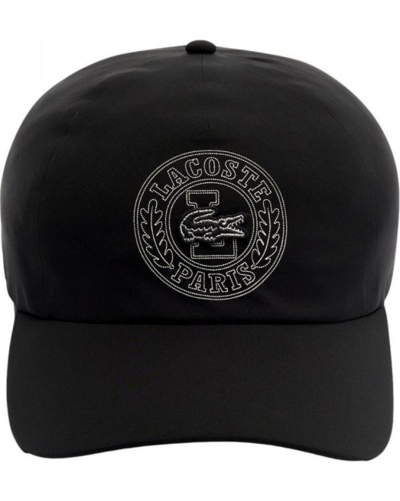 CAPPELLINO LACOSTE TENNIS IMPERMEABILE NERO NEGRO