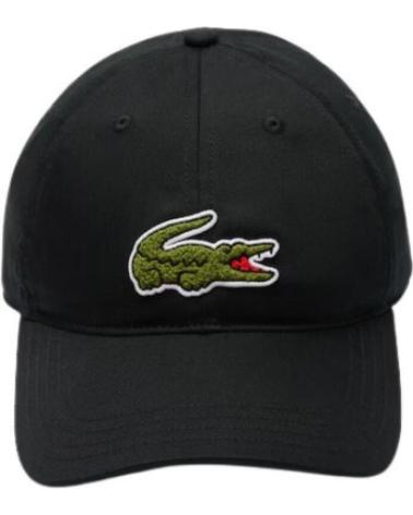 CAPPELLINO LACOSTE BIG CROCO NERO NEGRO