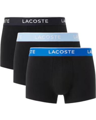 LOT DE 3 BOXERS LACOSTE À CEINTURE MULTICOLORE (NOIR, MARINE, PANORAMA, GRAPHITE) MULTICOLOR