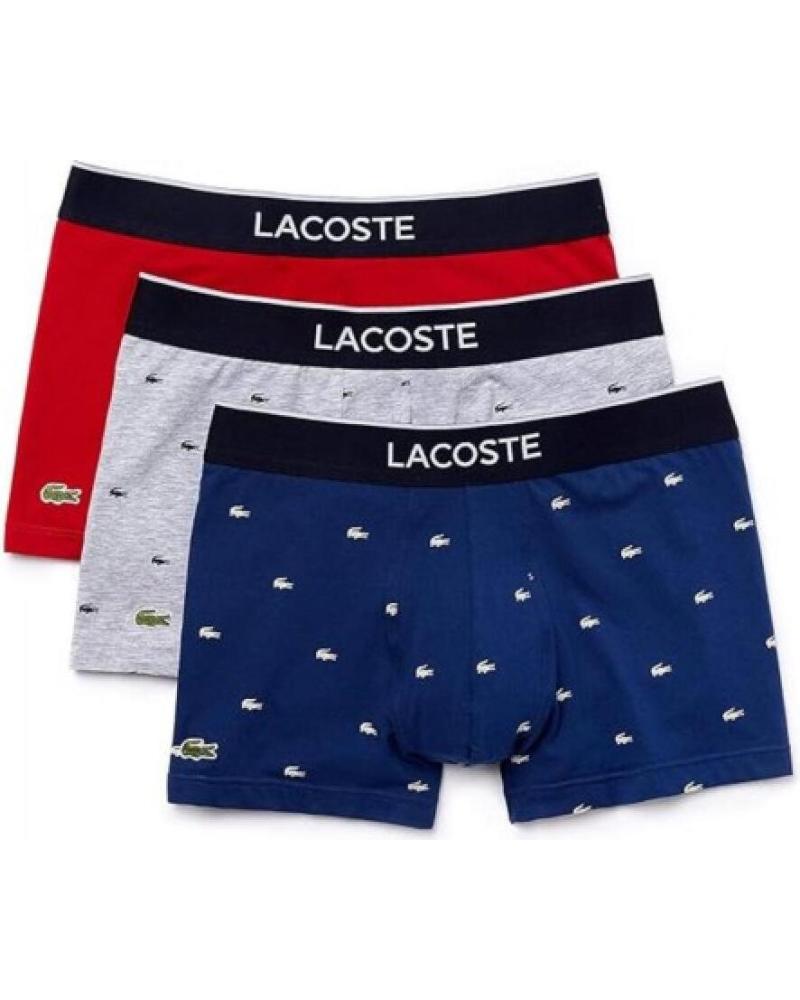 LACOSTE MULTIPACK BOXERSHORTS MINI KROKODILE MEHRFARBIG METHYLEN-SILBER-KÖNIGSBLAU MULTICOLOR