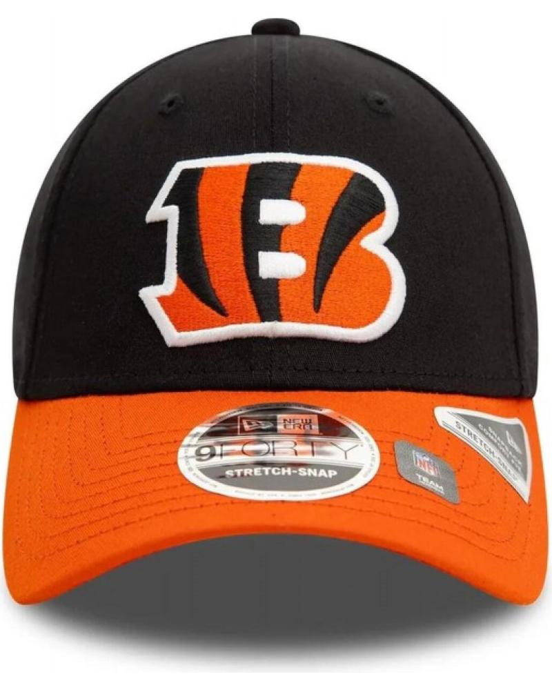 CAPPELLINO NEW ERA 9FORTY STRETCH SNAP CINCINNATI BENGALS NFL NERO NEGRO