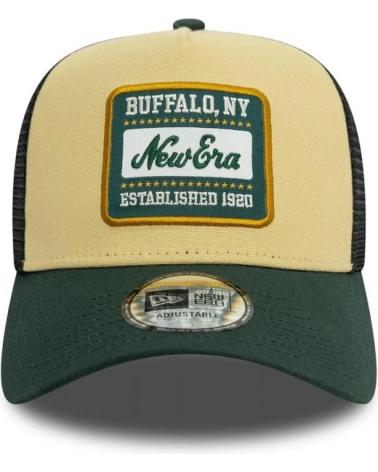 BONÉ TRUCKER NEW ERA NE PATCH ALGODÃO LONA VERDE E BEGE BEIG