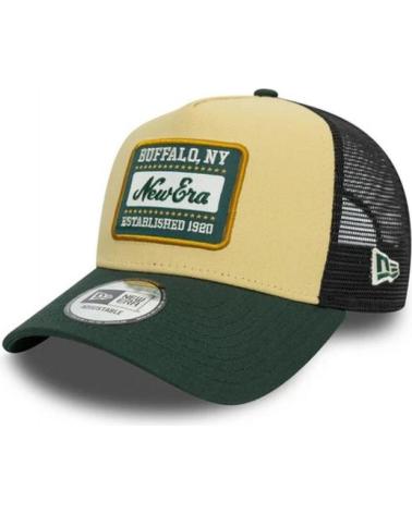 BONÉ TRUCKER NEW ERA NE PATCH ALGODÃO LONA VERDE E BEGE BEIG