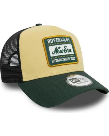 BONÉ TRUCKER NEW ERA NE PATCH ALGODÃO LONA VERDE E BEGE BEIG