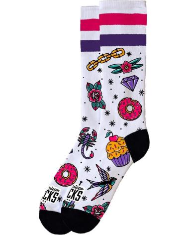 AMERICAN SOCKS MID HIGH SOCKEN SWEET TREATS CUPCAKE LUSTIGER DRUCK BLANCO