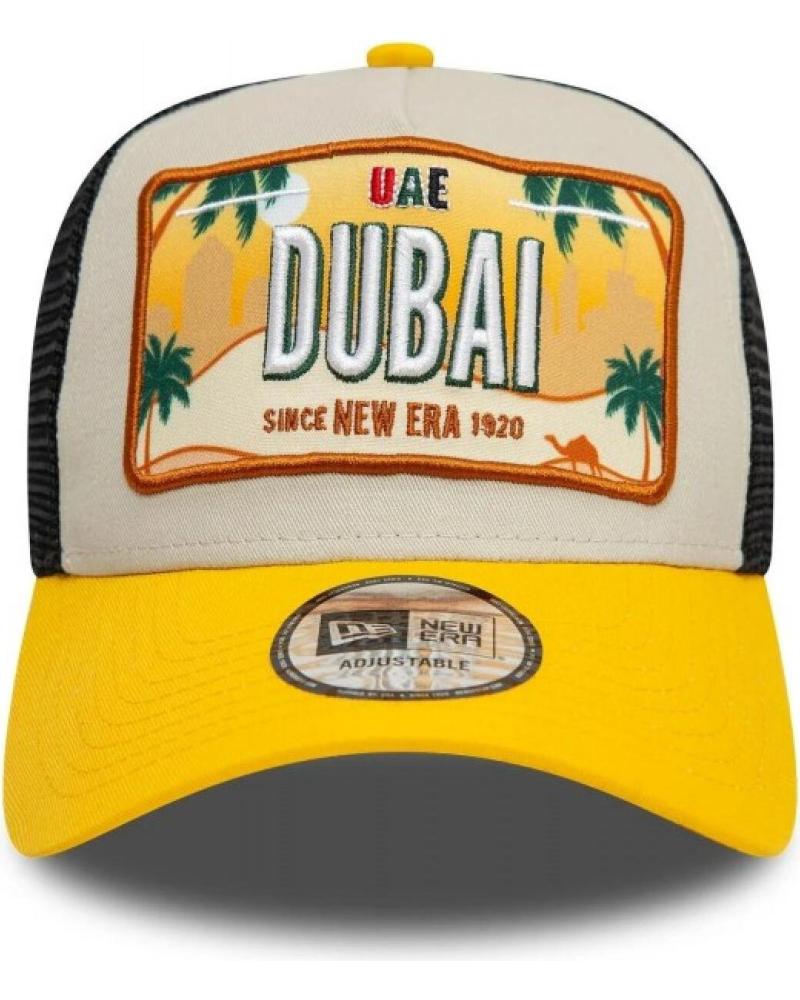 BONÉ NEW ERA TRUCKER DUBAI LICENSE PLATE AMARELO AMARILLO