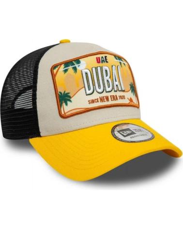BONÉ NEW ERA TRUCKER DUBAI LICENSE PLATE AMARELO AMARILLO