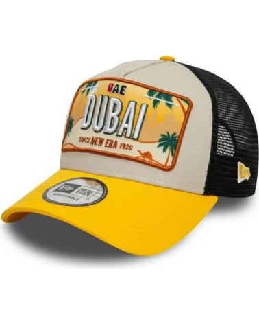 BONÉ NEW ERA TRUCKER DUBAI LICENSE PLATE AMARELO AMARILLO
