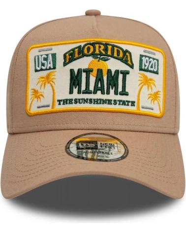 CASQUETTE E-FRAME NEW ERA MIAMI LICENSE PLATE GRILLÉE MARRóN