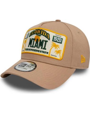 CASQUETTE E-FRAME NEW ERA MIAMI LICENSE PLATE GRILLÉE MARRóN