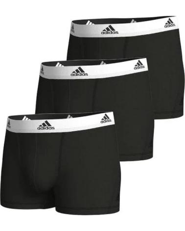 LOT DE 3 BOXERS ADIDAS ACTIVE FLEX COTTON NOIRS MULTICOLOR