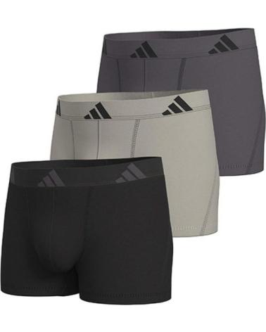 ADIDAS TRIPACK BOXER ACTIVE FLEX BAUMWOLLE GRAU-SCHWARZ MEHRFARBIGES PACK MULTICOLOR
