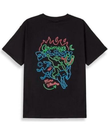 T-SHIRT GRIMEY LONE HAND LUCKY LOONER REGULAR TEE NOIR NEGRO