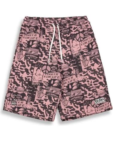 GRIMEY PEACE WITHIN ALL OVER PRINT BAGGY SWEATSHORTS ROSA ROSA