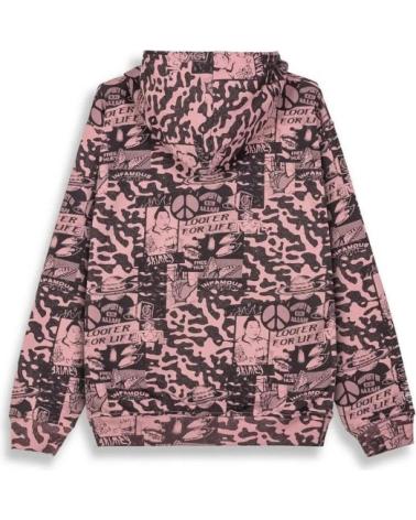 GRIMEY PEACE WITHIN ALL OVER PRINT REGULAR ZIPPER HOODIE PINK ROSA