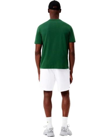 BERMUDA DEPORTIVA LACOSTE RHOMBUS TAFFETA TENIS BLANCA BLANCO