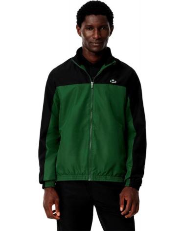 TUTA LACOSTE CON LOGO STAMPATO NERA E VERDE NEGRO