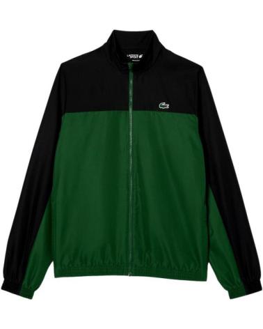 TUTA LACOSTE CON LOGO STAMPATO NERA E VERDE NEGRO