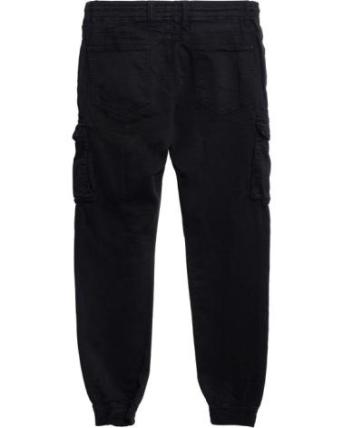 PANTALON CARGO AREA ZERO SIDE POCKETS NOIR NEGRO