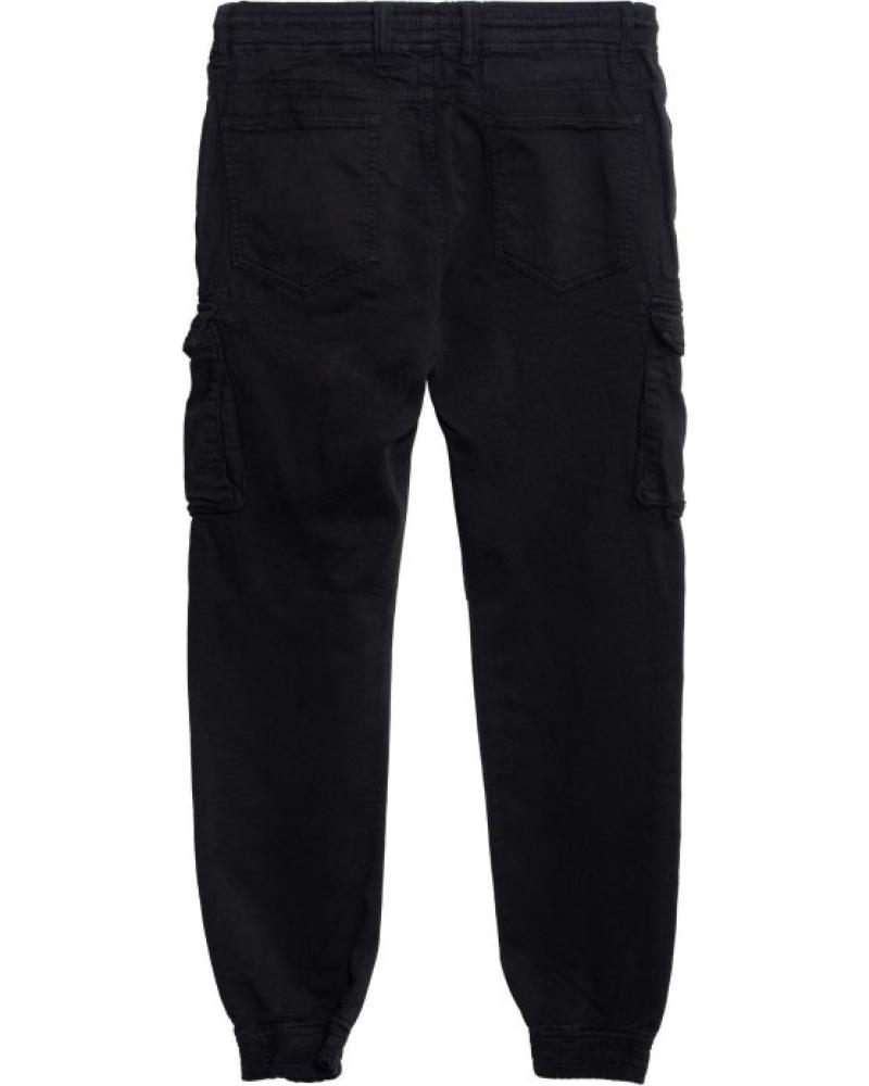 PANTALON CARGO AREA ZERO SIDE POCKETS NOIR NEGRO