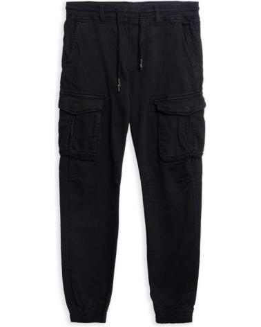 PANTALON CARGO AREA ZERO SIDE POCKETS NOIR NEGRO