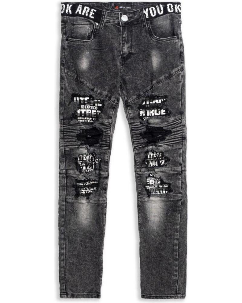 PANTALON AREA ZERO TRUE TEAM WAISTED NOIR DÉLAVÉ NEGRO GASTADO