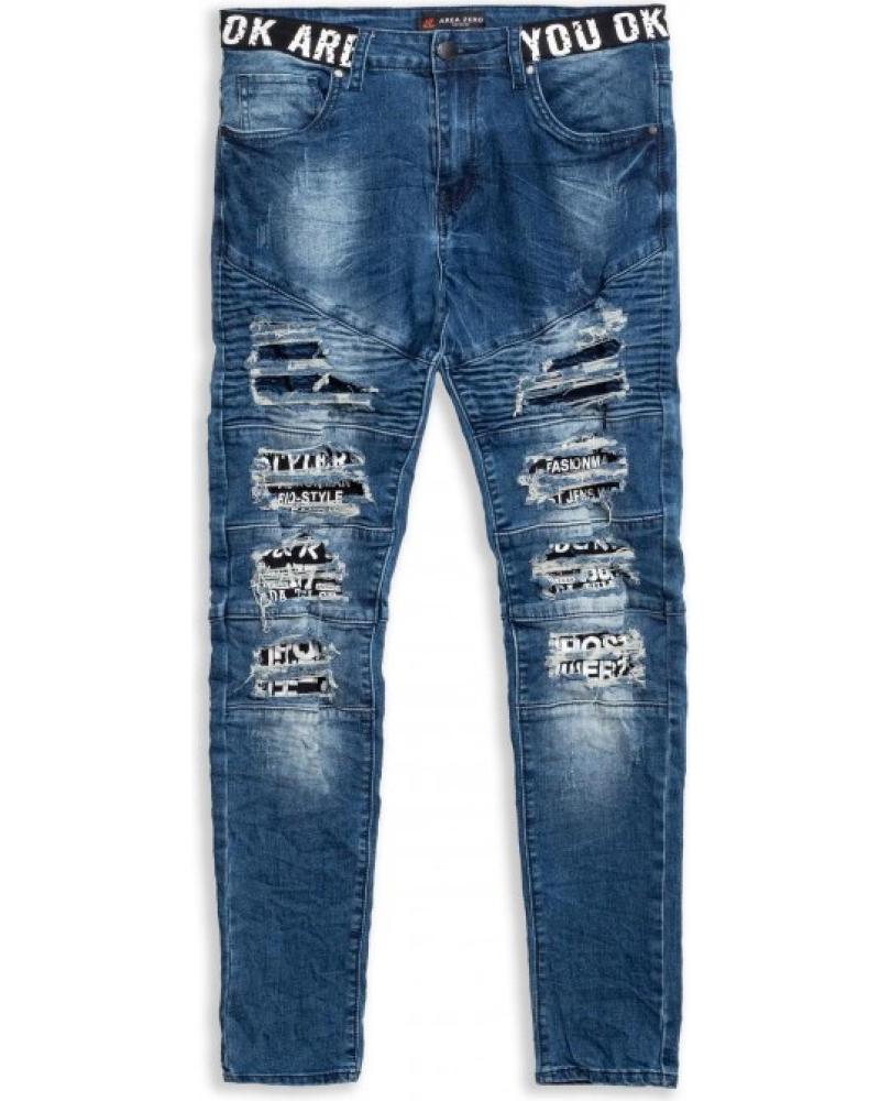 JEANS AREA ZERO 'ARE YOU WAISTBAND 1967' EFFET MOUILLÉ USÉ MOJADO GASTADO