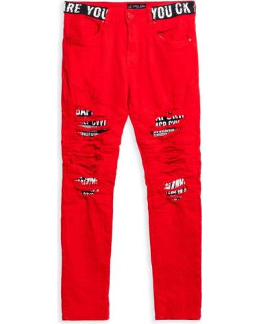 PANTALON RIPPED AREA ZERO WAISTBAND ROUGE ROJO