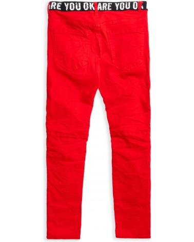 PANTALON RIPPED AREA ZERO WAISTBAND ROUGE ROJO