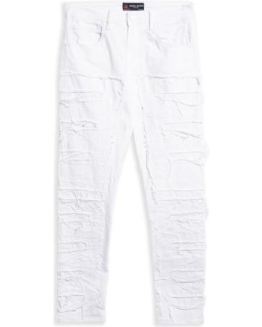 PANTALON RIPPED AREA ZERO FULL BROKES BLANC BLANCO