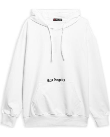 AREA ZERO HOODIE LOS ANGELES BACK LOGO BIANCO BLANCO
