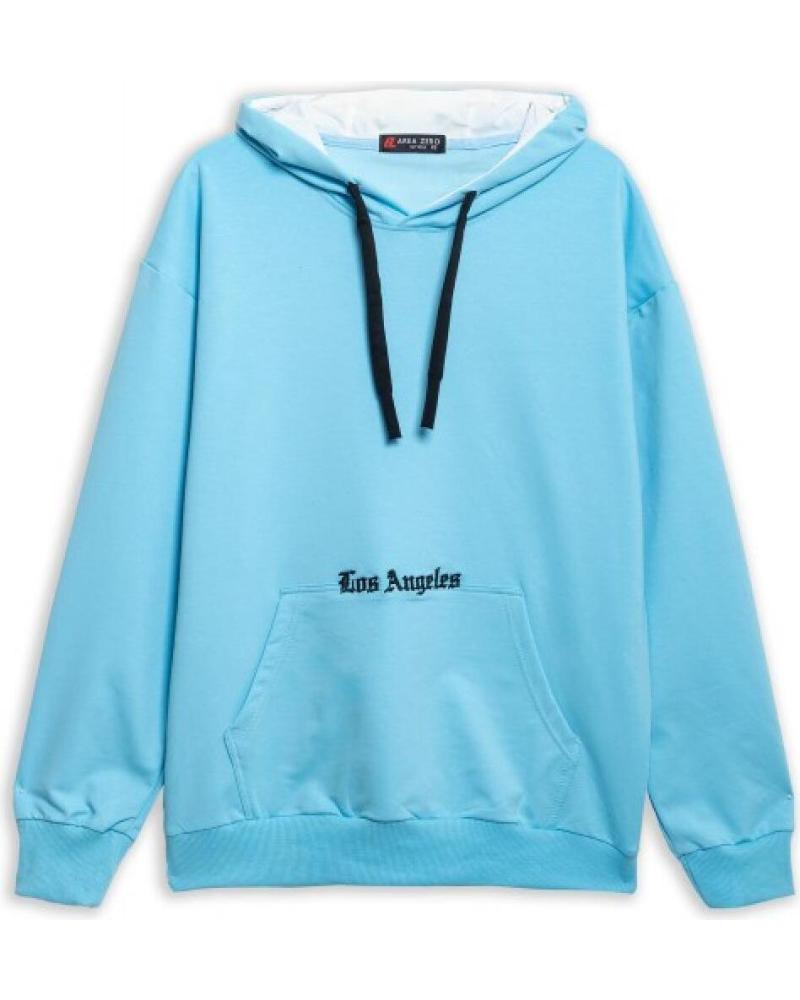 AREA ZERO HOODIE LOS ANGELES BACK LOGO CELESTE CELESTE