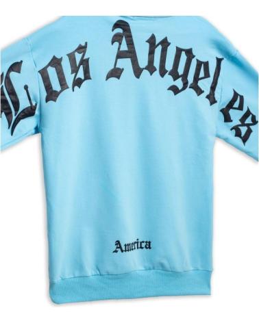 AREA ZERO HOODIE LOS ANGELES BACK LOGO CELESTE CELESTE