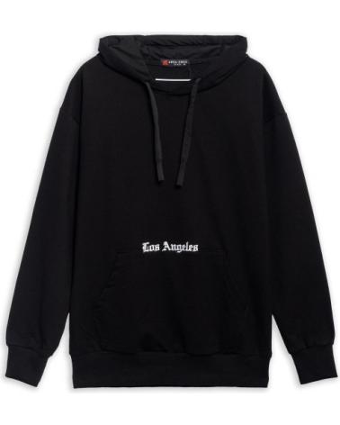 AREA ZERO HOODIE LOS ANGELES BACK LOGO NERO NEGRO