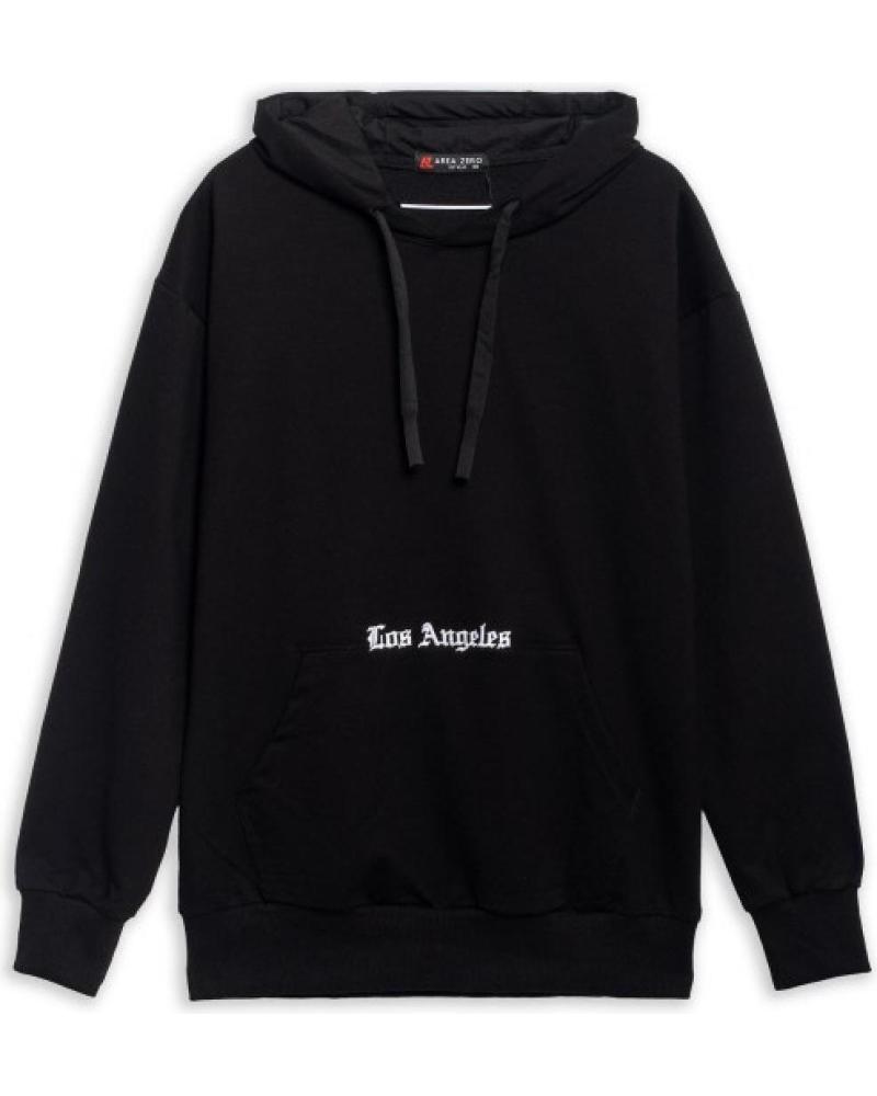 AREA ZERO HOODIE LOS ANGELES BACK LOGO NERO NEGRO