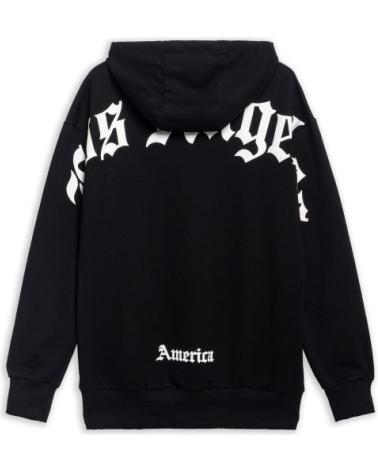 AREA ZERO HOODIE LOS ANGELES BACK LOGO NERO NEGRO