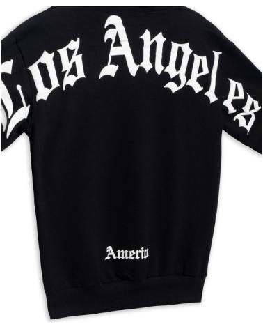 AREA ZERO HOODIE LOS ANGELES BACK LOGO NERO NEGRO