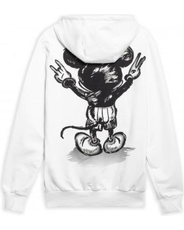 FELPA CON CAPPUCCIO AREA ZERO VICTORY MOUSE BIANCA BLANCO