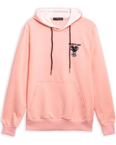 FELPA CON CAPPUCCIO AREA ZERO VICTORY MOUSE ROSA ROSA