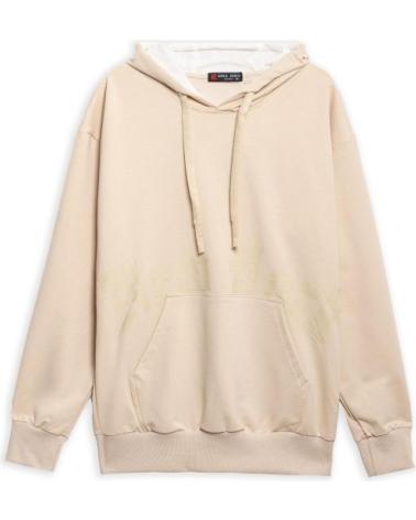 FELPA CON CAPPUCCIO AREA ZERO NY FLOCKED BEIGE BEIGE