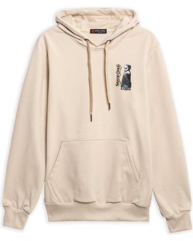 FELPA CON CAPPUCCIO AREA ZERO SNOOP DOGG RAPPER BEIGE BEIGE