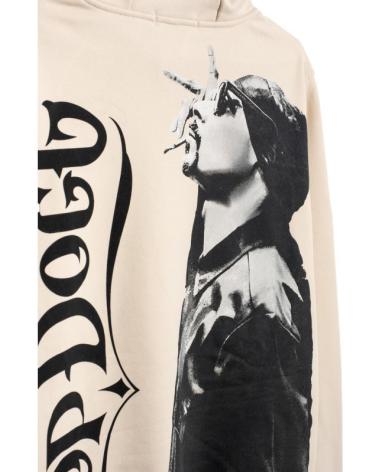 FELPA CON CAPPUCCIO AREA ZERO SNOOP DOGG RAPPER BEIGE BEIGE